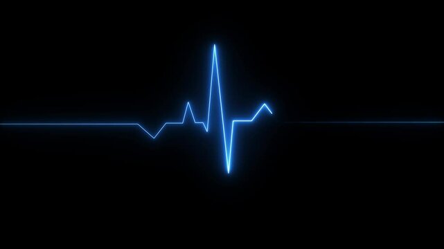 cardiogram line icon animation. seamless loop motion animated motion. heartbeat rate video.