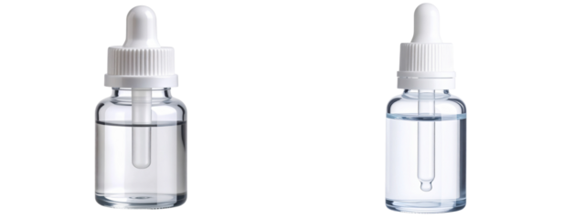 Transparent Eye Drop Bottle with Dropper Tip, Isolated on Transparent Background