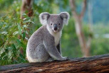 Obraz premium Queensland koala Phascolarctos cinereus adustus Wildlife species