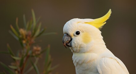 Stunning Close-Up of a Sulphur-Crested Cockatoo in its Natural Habitat