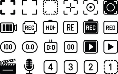 Collection of Video Recording Icons