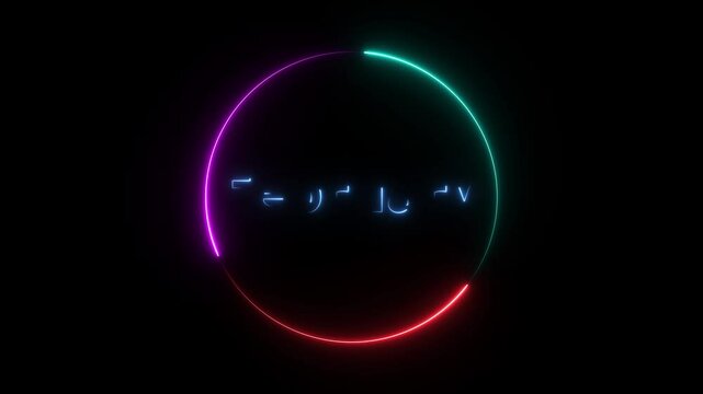 Abstract February text neon animation. black background and creating a stunning video. 4k video
