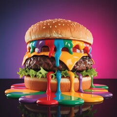  Rainbow burger