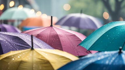 Abstract Background Colorful Umbrella