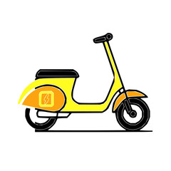 A vibrant vector collection of colorful scooters and bicycles in a flat, minimal, and modern style. The set includes classic mopeds, retro scooters, urban cycles, and contemporary electric-style bikes
