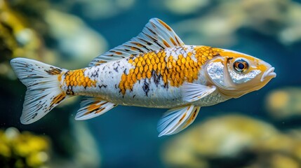 Obraz premium Colorful fish, vibrant scales, underwater