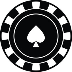 poker chip on white background.eps