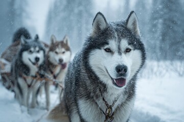 Naklejka premium Sled dog 03