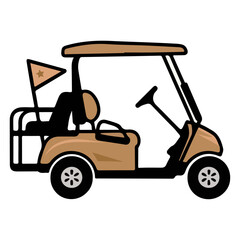 Golf cart vector illustration, golf, car, cart, transport, golf cart, sport.