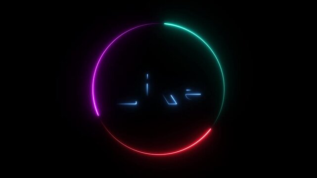 Abstract Like text neon animation. black background and creating a stunning video. 4k video
