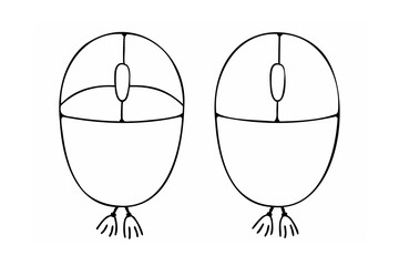 Two computer mice with bird feet computer mouse technology
