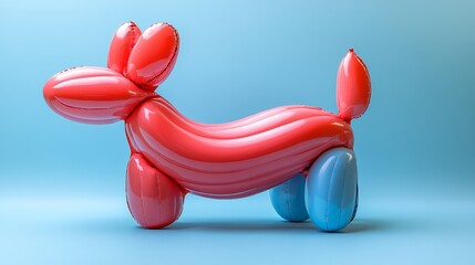 Bright, whimsical balloon art of a dog captures imagination and playfulness, perfect for celebrations and events