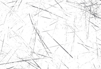 Distressed surface with thin scratch marks. Grunge background with scattered strokes. Ideal for retro overlays and print effects.