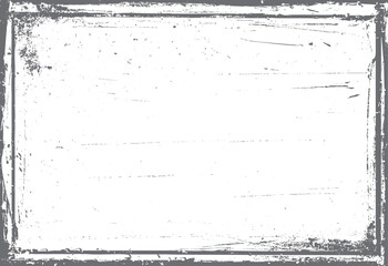 Rough grunge frame with faded edge and scratches. Abstract rectangular overlay texture. Great for poster artwork and background visuals.