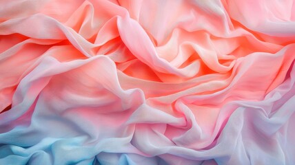 Obraz premium Torn fabric textures layered with soft pastel colors, artistic and ethereal, representing delicate chaos. , closes up