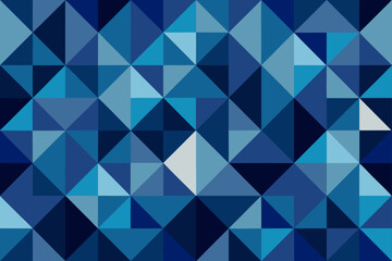 Obraz premium Geometric Abstract Blue Pattern triangles