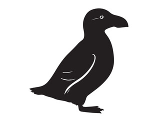 Great auk Silhouette black Vector Image white background