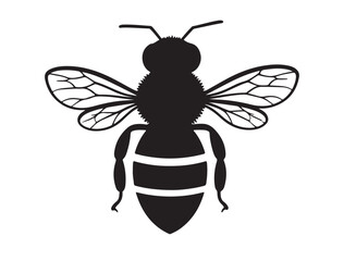Honey Bee Silhouette black Vector Image white background.eps
Actions: