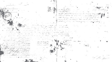 Grunge script texture with handwritten text. Vintage paper and ink overlay design. Best for retro, rustic and classic visuals.