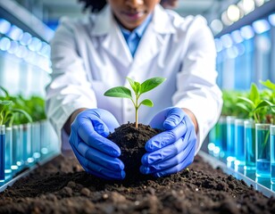 Scientist plant research laboratory agriculture