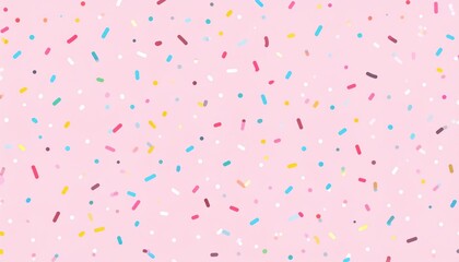 Seamless pink and white confetti pattern with a celebratory, vintage design