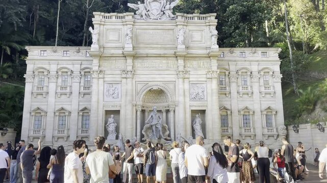 Serra Negra Brazil April 20 2025. The Trevi fountain in  Serra Negra.