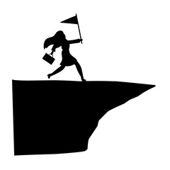 business jumping silhouette vector