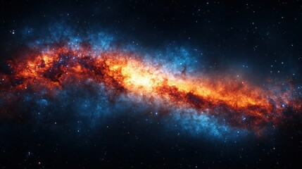 Fototapeta premium Cosmic nebulae blaze across the void