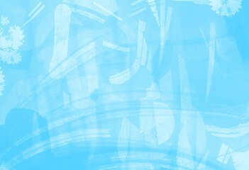 Hand-drawn blue sky texture banner Organic cosmetics label template Vegan packaging design,   identity,  backdrop