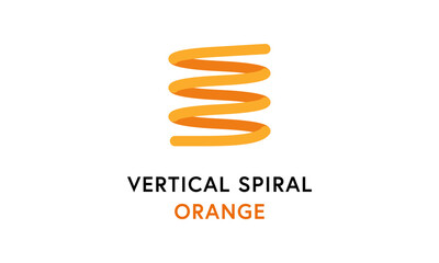 Vertical Spiral Business & Technology Logo in Orange