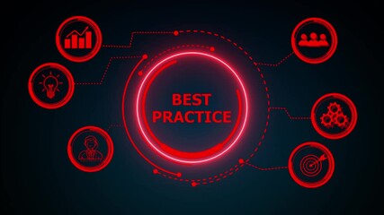 Business, Technology, Internet and network concept. BEST PRACTICE successful business concept. based on proven techniques, industry standards, and successful case studies.