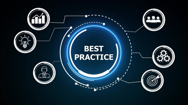 Business, Technology, Internet and network concept. BEST PRACTICE successful business concept. based on proven techniques, industry standards, and successful case studies.