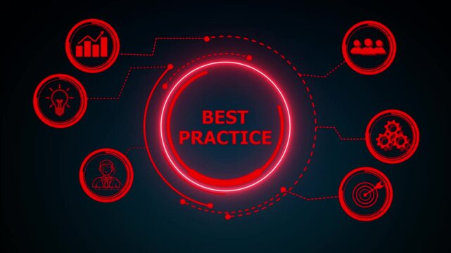 Business, Technology, Internet and network concept. BEST PRACTICE successful business concept. based on proven techniques, industry standards, and successful case studies.