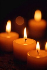 Mesmerizing Flickering Candlelight Warm, Romantic Ambiance of Peace and Hope