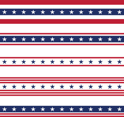 American ribbon flag, USA border stripe, USA decorative banner, customizable stroke, vector, illustration