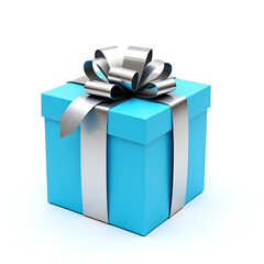 Obraz premium Stylish Blue Gift Package Elevate Your Gifting Experienc