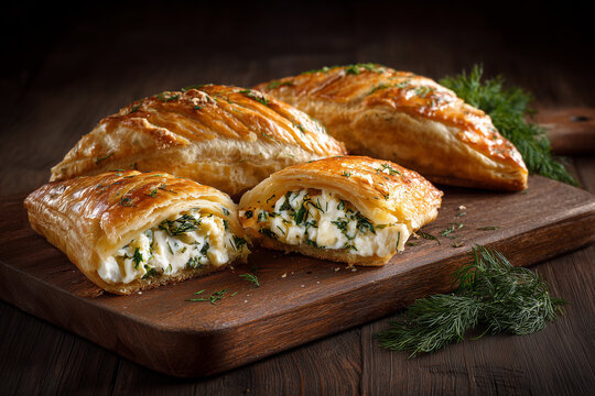 Moldovan Plăcintă with Cheese and Dill