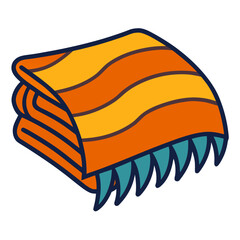 Cozy Blanket Silhouette Vector