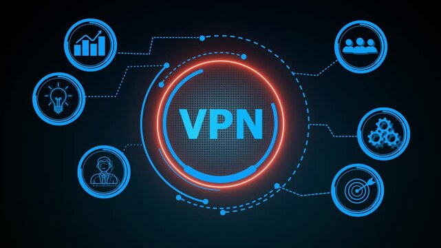 Business, Technology, Internet and network concept. protecting user data and privacy by masking IP addresses and enabling anonymous browsing.