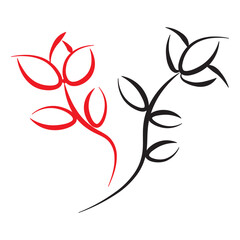 flower line dualtone icon