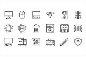 Business icons set for web and digital interface design