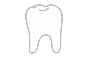 シンプルな健康な歯のイラスト