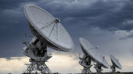 Very Large Array satellite antennas in irregular formation