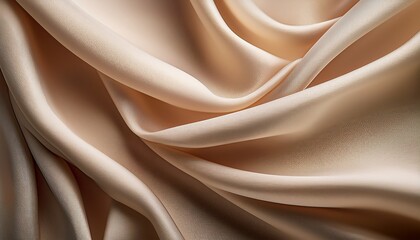 Obraz premium close up view of draped light beige fabric