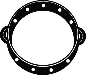 tambourine on white background.eps