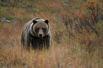 Wild grizzly bear