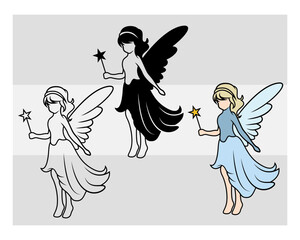 Fairy SVG Silhouette Bundle, Fairy Silhouette, Butterfly Svg, Magical Svg, Fairy Cartoon, Fairy Png, Fairy Svg Images, Cut Files