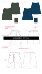 WOMENS skirt tech pack