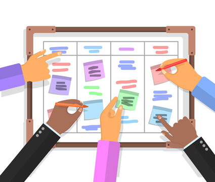 Png collaboration teamwork planning flow developer memo office board whiteboard page sticky project business list schedule sticker lean schematic method colourful