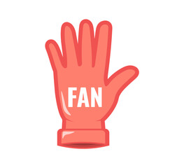 Png american sport illustration with foam finger supporter cheer team emblem gesture cartoon vector point hand isolated fun background design

